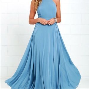 lulus mythical kind of love slate blue dress